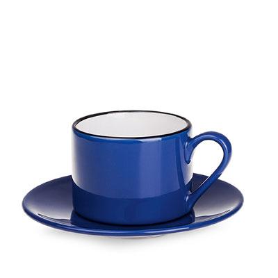 reflex blue / biały z czarnym rantem